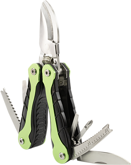 AccuSharp 084C Gardener's  Black/Green Folding Plain Blade