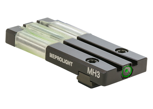 Meprolight USA 631023108 FT Bullseye Rear Sight Green/Tritium Fiber Optic, Black Frame, Compatible w/ Glock Gen 1-5 (Except MOS), Dovetail Mount