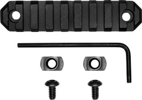 3.8" 9 SLOT ALUMINUM BLACKGROVTEC RAIL SECTION M-LOK 