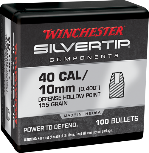 Winchester Ammo WB40ST155X Centerfire Handgun Reloading 40S&W 155gr Silvertip Hollow Point 100 Per Box/10 Case