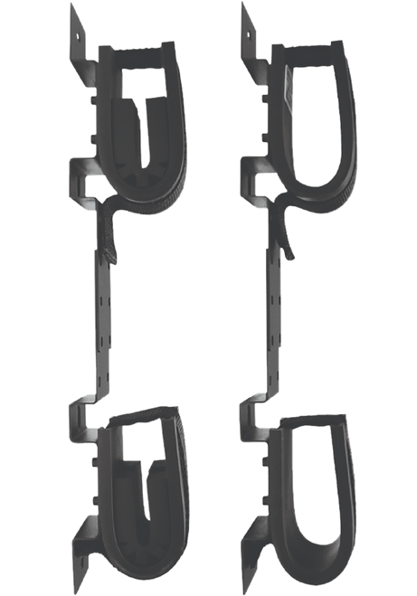 Rugged Gear 10065 Screw Mount Double Hook Black Steel Holds 2 Rifle/Shotgun