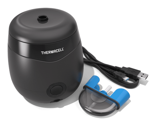 Thermacell E55X E-Series Rechargeable Repeller Charcoal Gray Effective 20 ft Odorless Scent Repels Mosquito Effective Up to 12 hrs