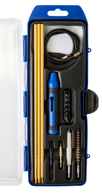 DAC GM22HY GunMaster Hybrid Cleaning Kit 22 Cal Rifle/16 Pieces Black/Blue