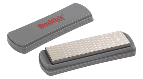 Smiths Products 51312 DualGrit Double-Sided Sharpening Stone 6" Diamond Sharpener Medium/Fine Gray