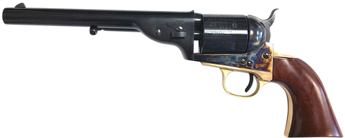 Taylors & Company 550725 1851 Open-Top 45 Colt (LC) Caliber with 7.50" Blued Finish Barrel, 6rd Capacity Blued Finish Cylinder, Color Case Hardened Finish Steel Frame & Walnut Navy Size Grip