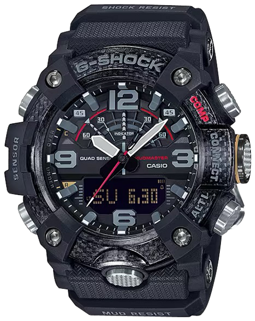 G-shock/vlc Distribution GGB1001A G-Shock Tactical MudMaster Keep Time Black Size 145-215mm Features Digital Compass