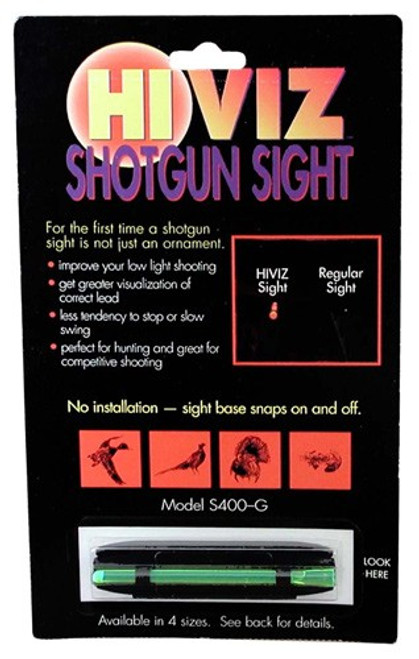 MAGNETIC RIB .328-.437" GREENHIVIZ SHOTGUN FRONT SIGHT 