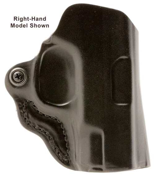 DeSantis Gunhide 019BB7WZ0 Mini Scabbard  OWB Black Leather Belt Slide Fits Springfield Prodigy w/wo Red Dot Fits 4.25" Barrel Left Hand