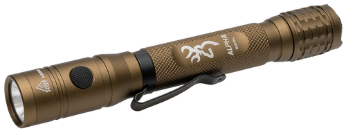 Browning 3711256 Alpha 2AA Flashlight  Burnt Bronze 36/525 Lumens White LED/Green