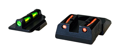 HiViz RGS9LW21 LiteWave Ruger Security 9 Sight Set Green Fiber Optic Front Sight-Orange Fiber Optic Rear Sight
