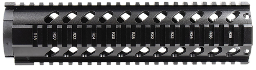 Aim Sports MT061 AR Handguard  10" Mid-Length Style Made of Aluminum with Black Anodized Finish & Quad Rail