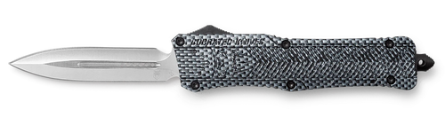 CobraTec Knives LCFCTK1LDNS CTK-1  Large 3.75" OTF Dagger Plain D2 Steel Blade/Carbon Fiber Aluminum Handle Features Glass Breaker Includes Pocket Clip