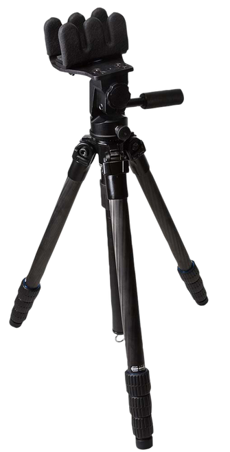KOPF Jager KJ85002K K800 CF Tripod made of Carbon Fiber with Black Finish, Pivoting Reaper Grip, 4-Level Leg Extensions & 360 Degree Pan