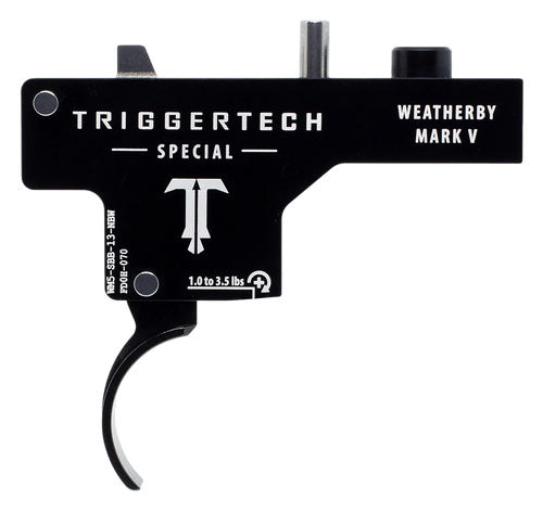 TriggerTech WM5SBB13NBW Special  Single-Stage Curved Trigger with 1-3.50 lbs Draw Weight & Black PVD Finish for Weatherby Mark V