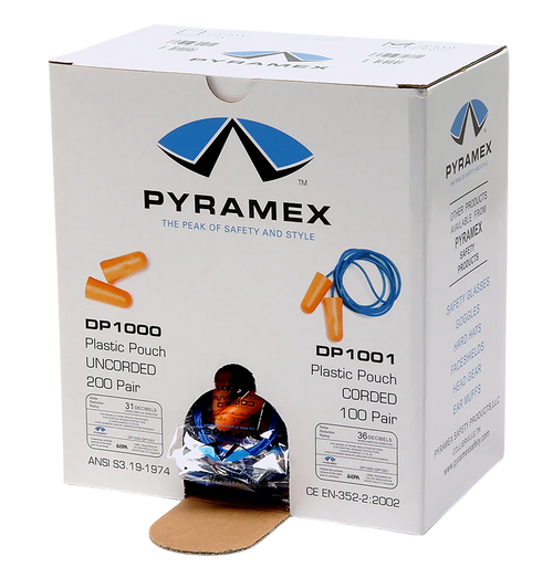 Pyramex DP1000   Foam 32 dB In The Ear Orange 200 Pair