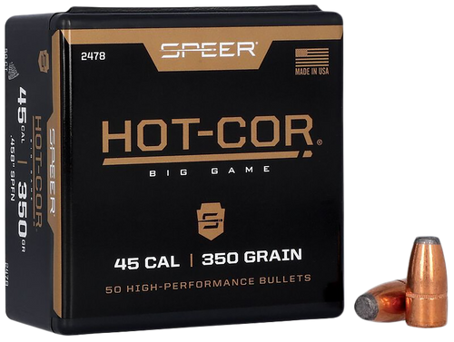Speer 2478 Hot-Cor  45Cal 350gr Soft Point Flat Nose 50 Per Box/5 Case
