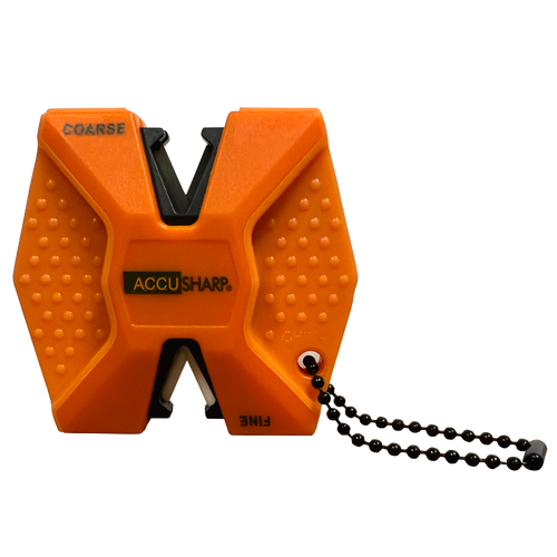 AccuSharp 344C 2-Step Knife Sharpener Hand Held Diamond Tungsten Carbide Sharpener Coarse/Fine Blaze Orange