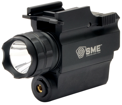 SME SMEWLLP Compact Tactical Handgun LED Light/Laser Combo  Black 250 Lumens White Cree LED Red Laser