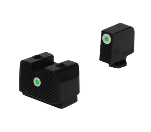 Rival Arms RA4B231G In-Line MOS Night Sights for G17/G19  Green Tritium White Outline Front Sight-Green Tritium White Outline Rear Sight