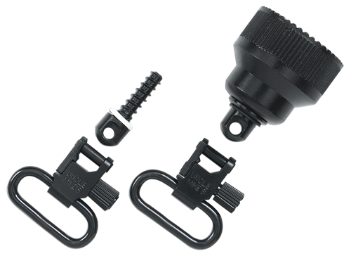 Uncle Mike's 18015 Mag Cap Swivel Set made of Steel with Blue Finish, 1" Loop Size & Quick Detach Style for  20 Gauge Remington 870 & 870 Youth Includes Two Super Swivels