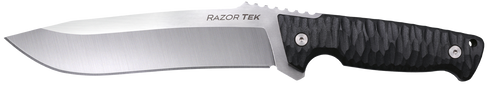 Cold Steel CSFX65RZR Razor Tek  EDC 6.50" Fixed Clip Point Plain Satin 4116 Krupp SS Blade, 6.13" Black Textured