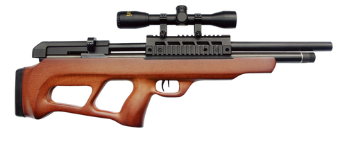 Beeman 1357 Under-Lever  Pre-Charged Pneumatic 177 Pellet 12+1 Shot Black Black Receiver European Hardwood Scope 4x32mm