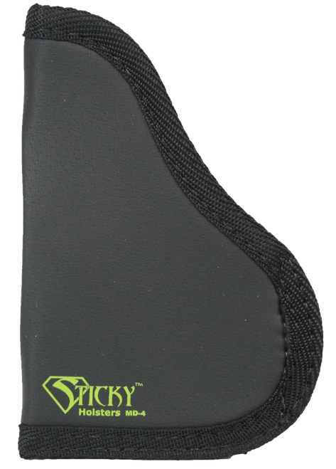 Sticky Holsters MD4MODLAS MD-4  Black/Green Latex Free Rubber Fits Med Semi-Auto with Laser Ambidextrous