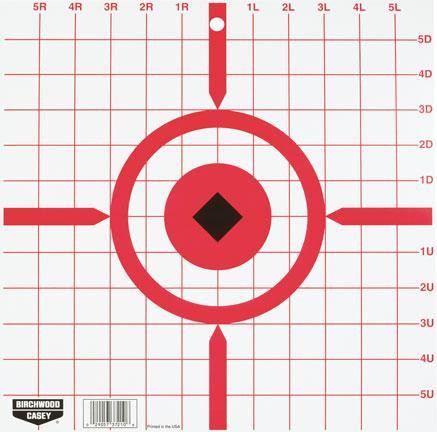 Birchwood Casey Rigid Paper Crosshair Sight-In Target - 12" 10/Pack