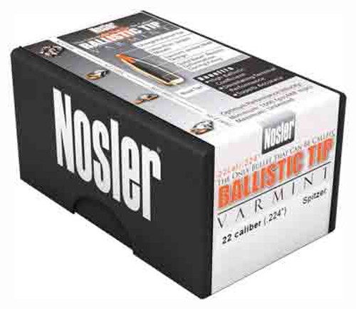 55GR BALLISTIC TIP 100CTNOSLER BULLETS 22 CAL .224 