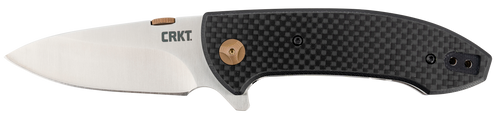 CRKT 4620 Avant  3.18" Folding Spear Point Plain Satin 8Cr14MoV SS Blade/ Black Carbon Fiber/G10 Handle Includes Pocket Clip