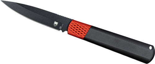 3" BLACK/RED ALUMINUM D2 BLADECOBRATEC GIDEON HIDDEN RELEASE 