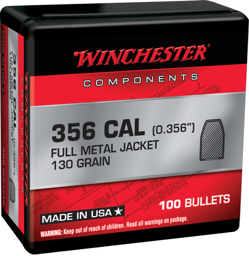 Winchester 38 Cal Ammo 130gr FMJ Ammunition - 100 Rounds
