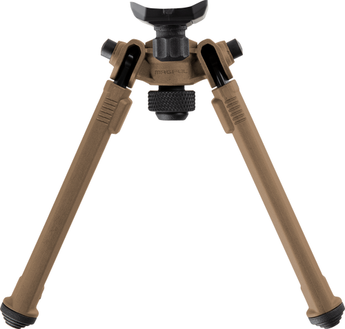 Magpul MAG1075-FDE Bipod  made of Aluminum with Flat Dark Earth Finish, Sling Stud Attachment, 6.30-10.30" Vertical Adjustment & Rubber Feet for AR-Platform