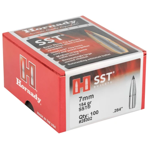 Hornady 7mm .284 inch 154 gr SST Bullets 100 Count