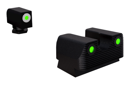 Rival Arms RA1B231G Night Sights for G17/G19  Green Tritium White Outline Front Sight-Green Tritium Black Outline Rear Sight