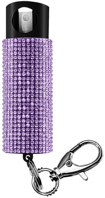 SKYLINE USA INC PSGDBOPR Pepper Spray Bling-It-On 18% OC/UV Dye Range 16ft 0.50oz Purple Includes Keychain