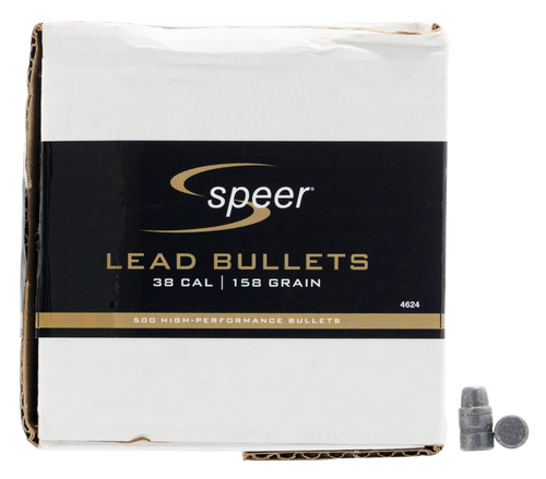 Speer 4624 Handgun  38Cal 158gr Lead Semi Wadcutter 500 Per Box/1 Case