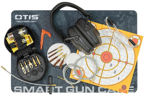 Otis GFNSB1 Shooting Bundle  Includes Otis Tactical Cleaning Kit .17 Cal-12 Gauge/Eye Protection/Ear Protection/Cleaning Matt