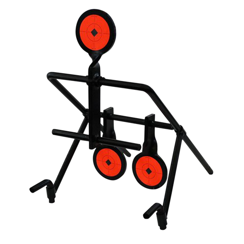 Birchwood Casey 47044 World of Targets Gallery 44 Magnum Resetting Target 3.75" Handgun Black/Orange Steel Circle w/Crosshair & Diamond