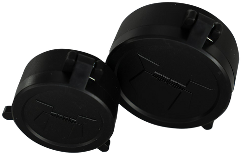 Huskemaw Optics 20SFC416 Blue Diamond Flip-Up Lens Caps Black Rubber 42mm Objective, Compatible w/Blue Diamond 4-16x42mm