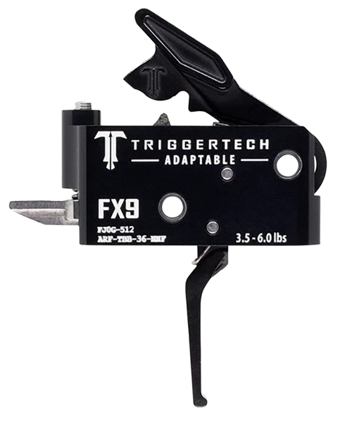 TriggerTech ARFTBB36NNF Adaptable  Two-Stage Flat Trigger with 3.50-6 lbs Draw Weight & Black PVD Finish for FN FX9