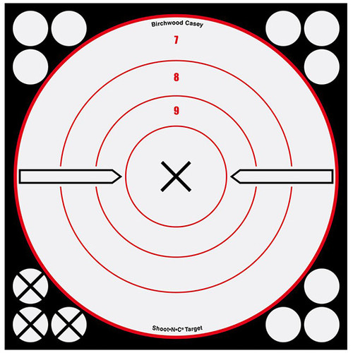 BC SHOOT-N-C WHITE/BLK 8 BULLS-EYE X 6PK