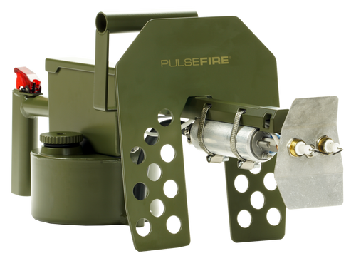 Exothermic Technologies PFLRTCA Pulsefire LRT *CA Approved Green Powder Coated Aluminum 10 ft Flame Range 25.70" Long Fuel Gasoline/Gasoline, Diesel Mix Includes Battery/Battery Charger