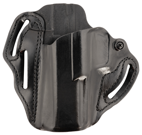 DeSantis Gunhide 002BB0XZ0 Speed Scabbard  OWB Black Leather Belt Slide Fits 4.50" Barrel Left Hand