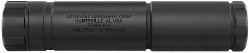 ADVANCED ARMAMENT COMPANY 64283 Halcyon  22 Cal (Rimfire) 1.12" Black Steel Titanium 1/2"x28