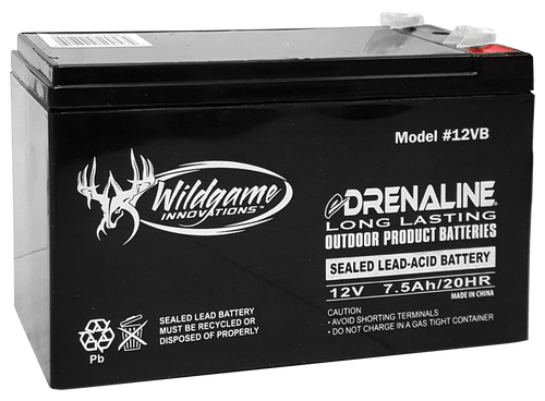 Wildgame Innovations WGIWGIBT0011 Edrenaline Rechargeable Battery Black 12.0 Volts