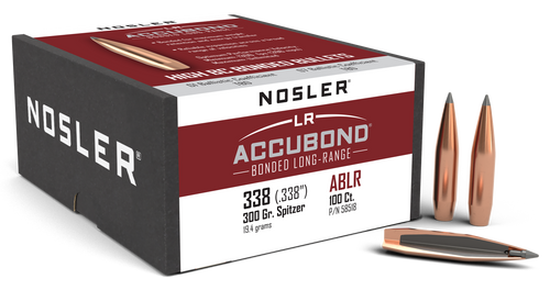 Nosler 58518 AccuBond Long Range 338Cal 300gr Spitzer Point 100/Box