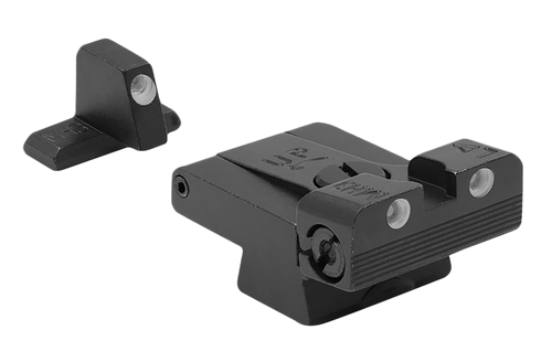 Meprolight USA 215163101 Tru-Dot Sight Set Green Tritium/Black Frame Fits HK USP, Post Mount