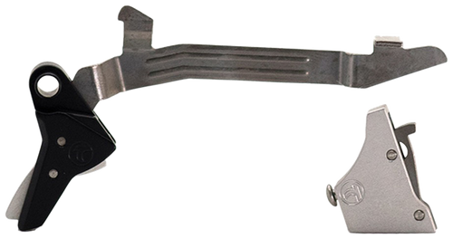 Timney Triggers ALPHAGLOCK34LRGSILVR Alpha Competition 45 ACP/10mm Auto, Silver Straight Trigger, Compatible w/Glock Gen3-4