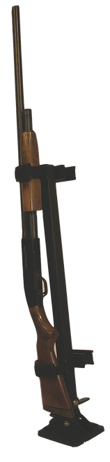 Rugged Gear 10083 Floor Mount Gun Rack Permanent 2 Rifle/Shotgun Black Metal